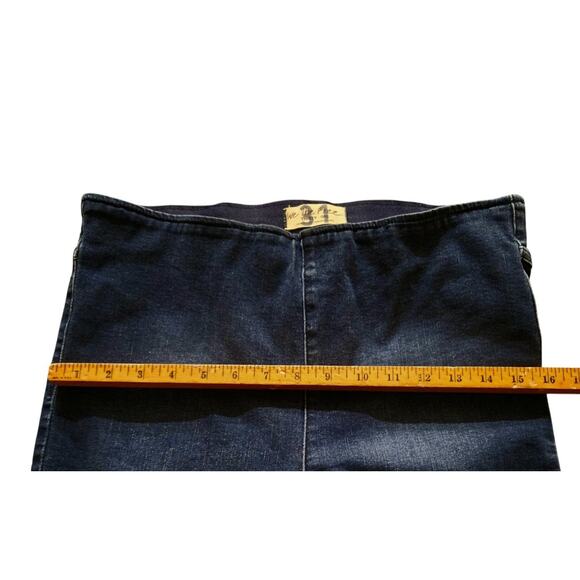 Free People We The Free Flared Jeans Pull On Blue Denim Stretch Women's Size 31 - Picture 10 of 15